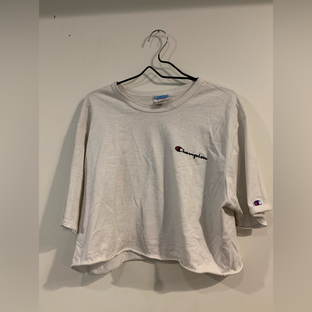Cropped Champion White T shirt Boxy Fit